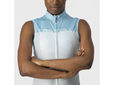 Damska koszulka rowerowa Castelli VELOCISSIMA, turkusowa/jasnoniebieska
