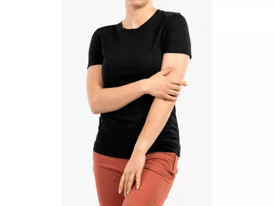 Damska funkcjonalna koszula w kolorze czarnym Smartwool W MERINO SPORT 150 TEE SLIM FIT