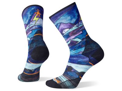 Smartwool Athlete Edition Run Print Crew dámske ponožky, multi color