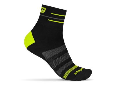 Etape Sox ponožky černá/žlutá fluo