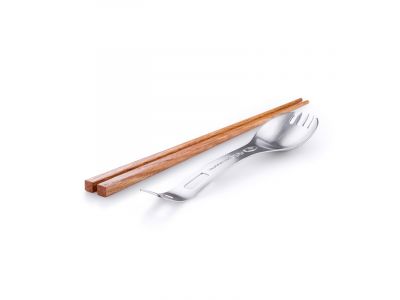 GSI Outdoors Glacier Stainless Kung Foon 318 mm Edelstahl-Löffel-Gabel