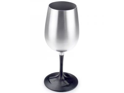 GSI Outdoors Glacier Stainless Nesting Wine Glass stainless steel goblet