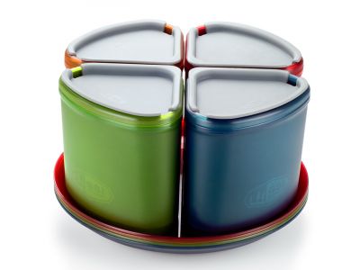 GSI Outdoors Infinity tableware set for 4 people, multicolor
