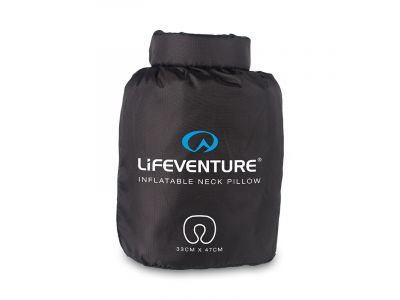 Lifeventure Inflatable Neck Pillow cestovný vankúšik grey