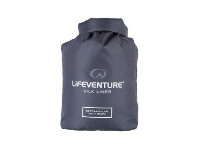 Lifeventure Silk Sleeping Bag Liner hálózsák szürke téglalap alakú