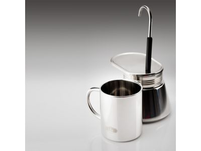 GSI Outdoors Zestaw do kawy Mini Espresso ze stali nierdzewnej na 4 filiżanki 296ml