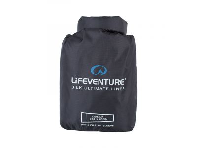 Lifeventure Silk Ultimate Sleeping Bag Liner spací vak, black, mummy