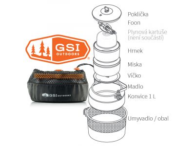 GSI Outdoors Halulite Wasserkocher 1l