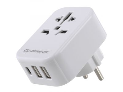 Lifeventure World to Europe travel adapter with USB