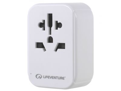 Lifeventure World to US cestovní adaptér s USB (&amp; USB C)