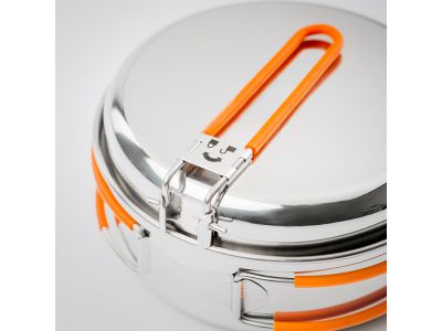 GSI Outdoors Glacier Stainless 1 Person Mess Kit set of dishes