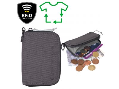 Lifeventure RFD érmetárca Újrahasznosított pénztárca szürke