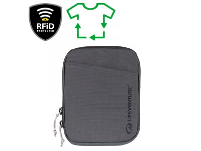 Lifeventure RFiD Travel Neck Pouch Recycled case, grey
