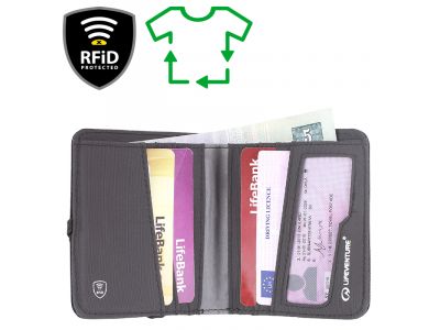 Lifeventure RFiD Compact Wallet Recycled wallet gray