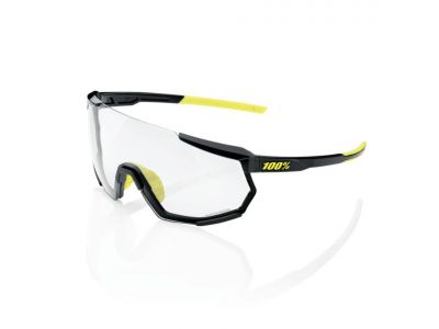 100 % Racetrap 3.0-Brille, glänzend schwarz/photochrome Gläser