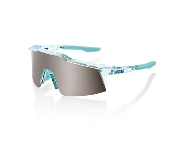 100% Speedcraft SL okuliare Polished Translucent Mint/HiPER Silver Mirror Lens