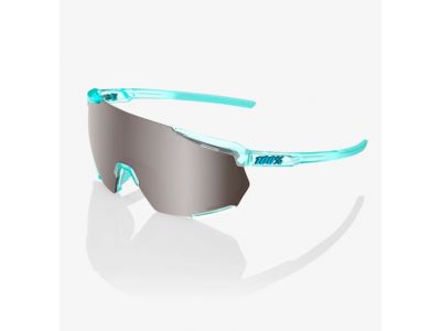 100% Racetrap 3.0 Glasses Polished Translucent Mint / HiPER Silver Mirror Lens