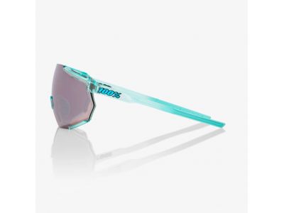 100 % Racetrap 3.0-Brille, poliertes, durchscheinendes Mint/HiPER-Silberspiegelglas