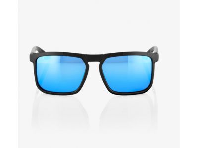 100 % Renshaw-Brille, mattschwarz/HiPER Blue Multilayer Mirror Lens