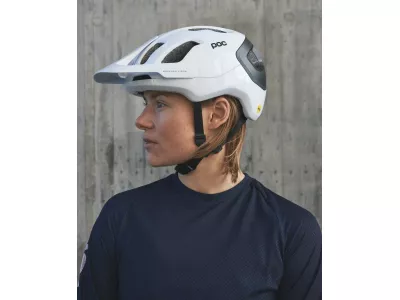 POC Axion Race MIPS helmet, Hydrogen White/Uranium Black Matt