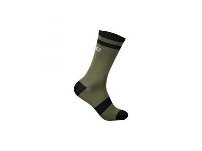 POC Lure MTB Long ponožky, epidote green/uranium black