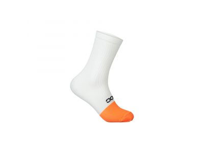 POC Flair Sock Mid zokni, hidrogén fehér/cink narancs