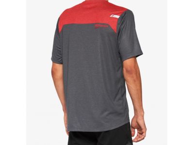 100% Airmatic jersey, charcoal/racer red