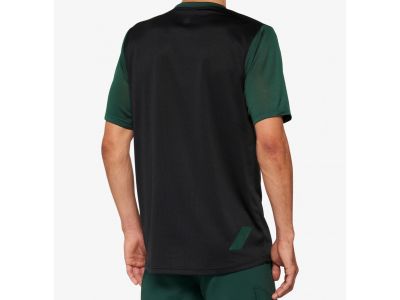 100% Ridecamp Short Sleeve Jersey dres, čierna/zelená