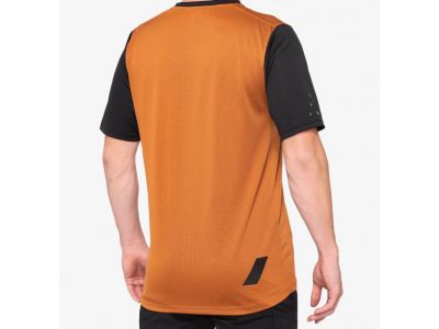 100% Ridecamp Short Sleeve Jersey dres, terracotta/black