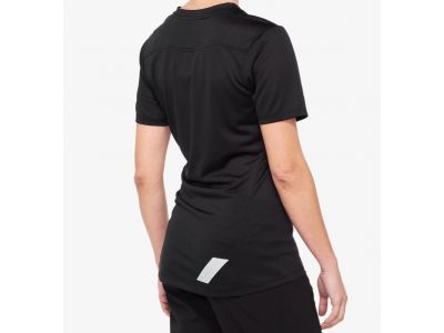Tricou cu mânecă scurtă pentru femei 100% Ridecamp, negru/gri
