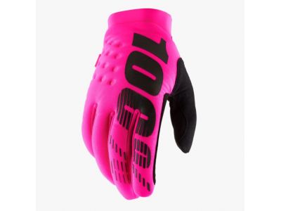 100% Brisker women&amp;#39;s gloves, Neon Pink/Black