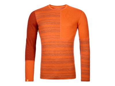 ORTOVOX 185 Rock'n'Wool long sleeve t-shirt, desert orange