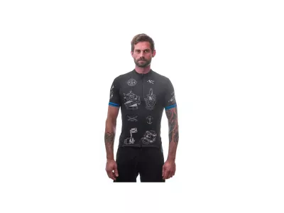 Tricou Sensor Cyklo Tour, tatuaj negru