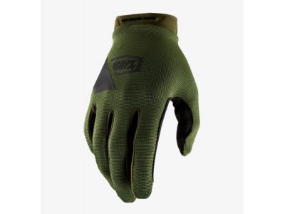100% Ridecamp gloves, army green/black