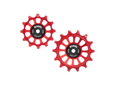 Kogel Shimano Rennrad Schaltrolle mit Vollkeramiklager, 12/14T, für R9200/R8100, rot