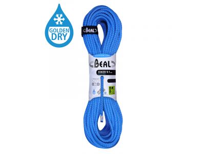 BEAL Joker Unicore rope 9.1 mm, Golden Dry, blue