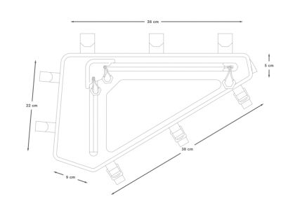 Apidura Backcountry frame satchet, 4 l, black/grey