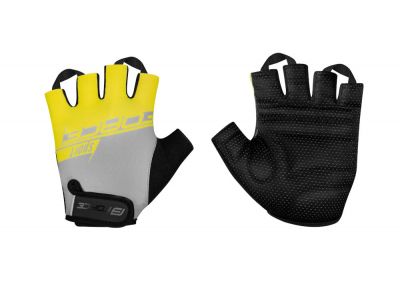 Rękawiczki sportowe FORCE, szaro-żółte