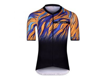 Force Life men&amp;#39;s jersey short sleeve black / blue / orange