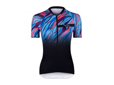 FORCE Life női trikó, fekete/kék/rózsaszín