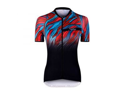 FORCE Life Lady women&amp;#39;s jersey short sleeve black/kerosene/red