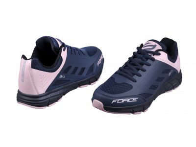 FORCE Go women's cycling shoes, blue/pink
