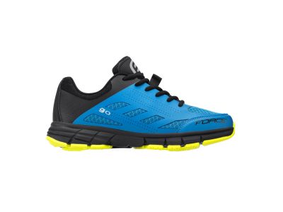FORCE Go cycling shoes, blue/black/fluo