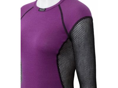 Brynje Wool Thermo Damen-T-Shirt, schwarz/violett