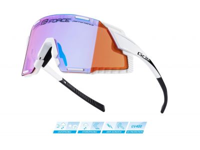 FORCE Grip glasses, white/purple, contrasting lenses