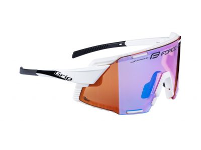 FORCE Grip glasses, white/purple, contrasting lenses