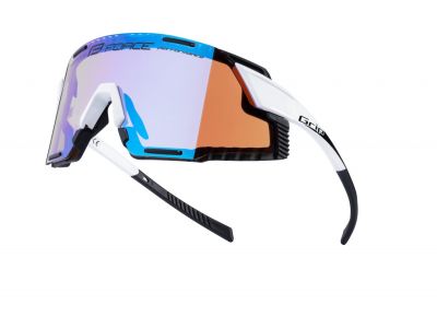 FORCE Grip Brille, weiß/lila, Kontrastglas