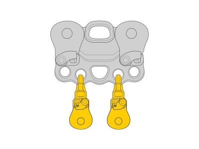 Petzl SPIN S1 OPEN one-sided pulley with a swivel