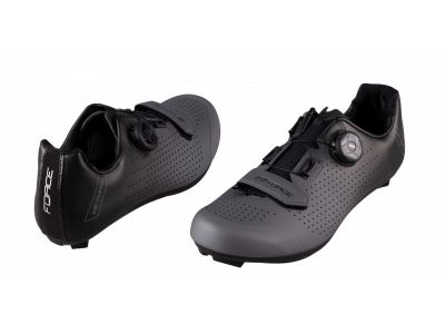 FORCE Road Victory kerékpáros cipő, szürke/fekete