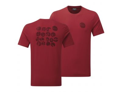 T-shirt Montane Transpose, ciemnoczerwony